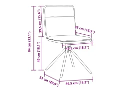 Juego de 4 sillas de comedor de tela gris oscuro
