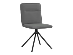 Juego de 4 sillas de comedor de tela gris oscuro