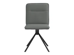 Juego de 4 sillas de comedor de tela gris oscuro