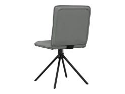 Juego de 4 sillas de comedor de tela gris oscuro