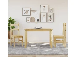 Juego de 2 sillas de comedor 40x46x99 cm madera maciza de pino