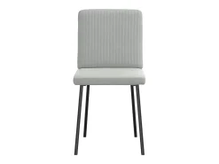 Juego de 4 sillas de comedor de terciopelo gris claro
