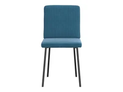 Juego de 4 sillas de comedor de terciopelo azul