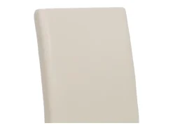 Juego de 6 sillas de comedor Littau de piel sintética, polipiel, blanca, patas claras