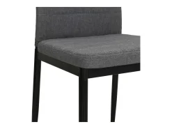 Juego de 4 sillas de comedor de tela gris claro