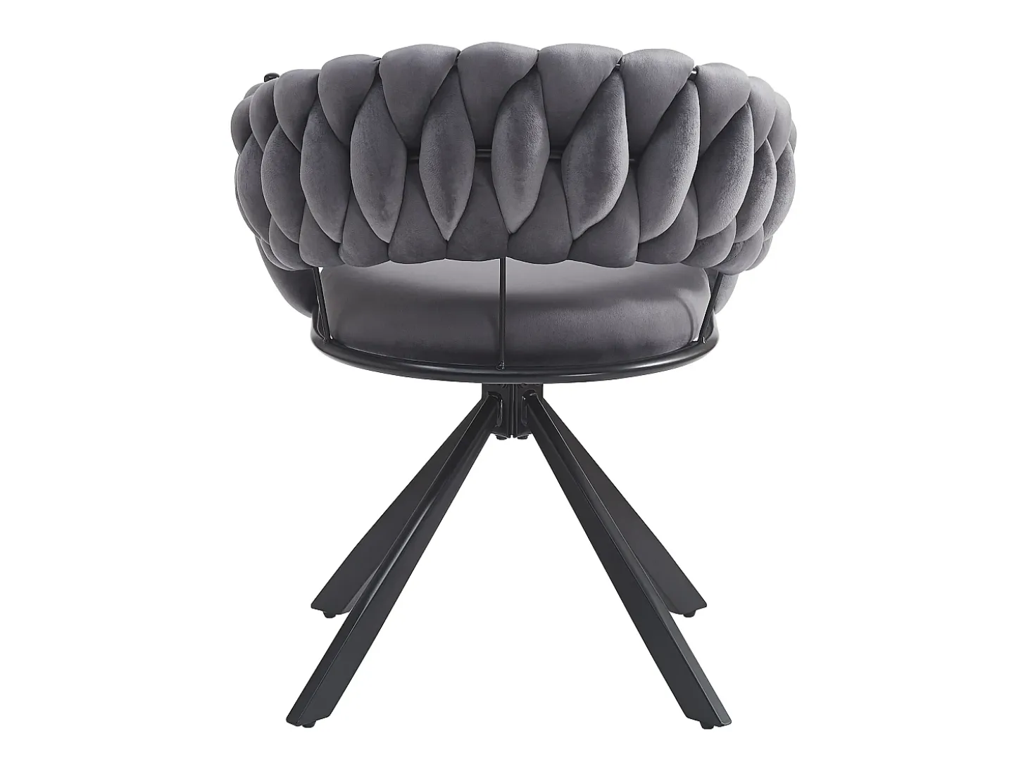 Juego de 6 sillas de comedor de terciopelo gris con respaldo tapizado y patas metálicas en forma de garra