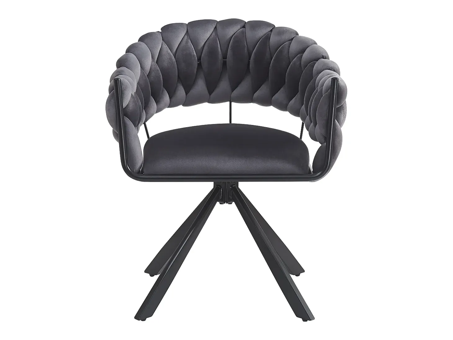 Juego de 6 sillas de comedor de terciopelo gris con respaldo tapizado y patas metálicas en forma de garra