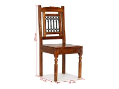 Juego de 4 sillas de comedor de madera maciza clásicas