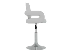 Juego de 2 Sillas de comedor giratorias cuero sintético blanco ES683552