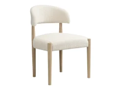 Juego de 6 sillas de comedor de madera maciza - 58 x 58 x 78 cm - estilo moderno - transpirable - acabado rizado - natural