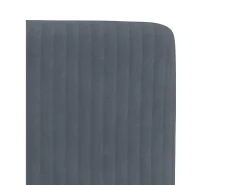 Juego de 4 sillas de comedor en terciopelo gris oscuro
