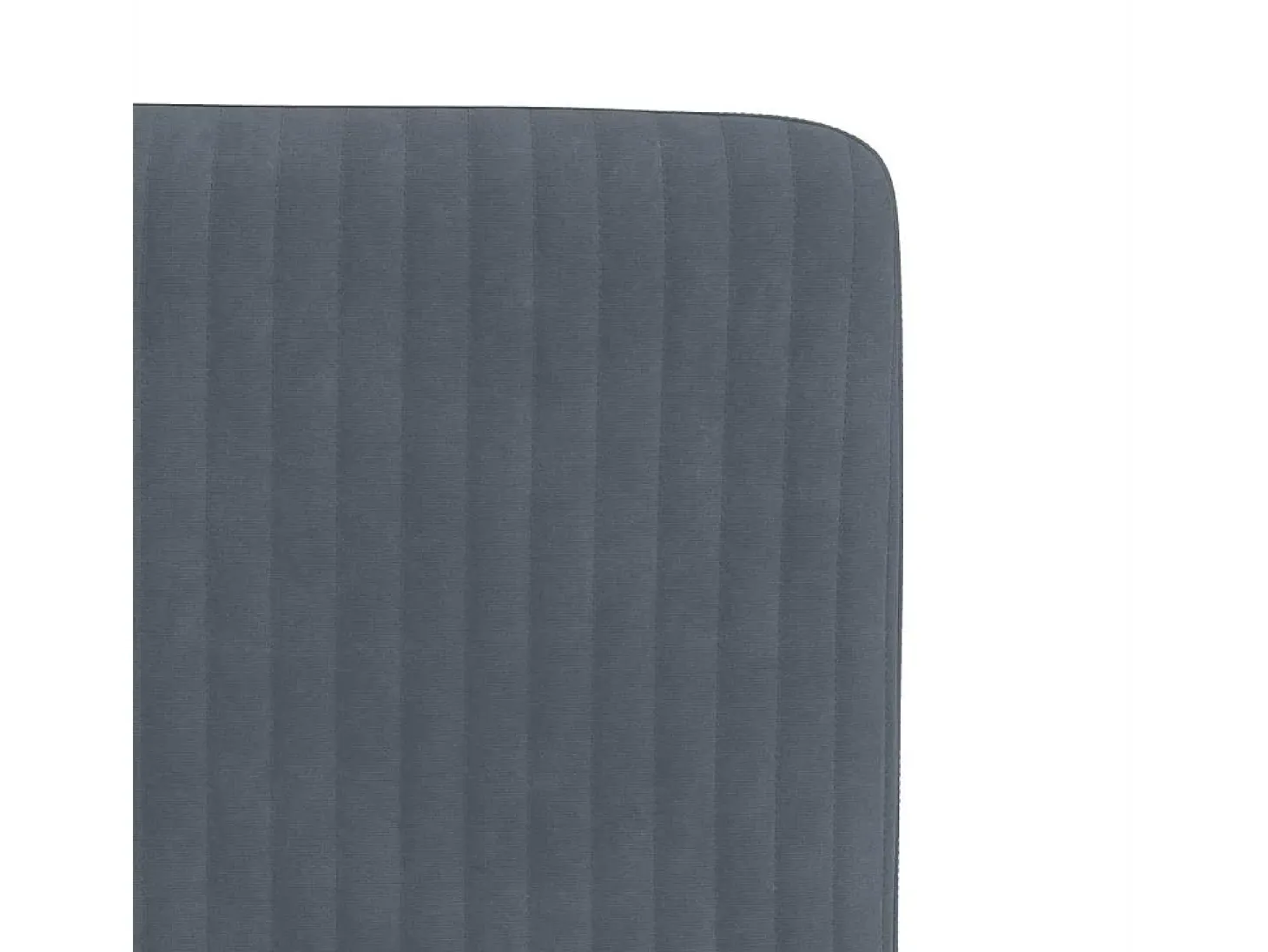 Juego de 4 sillas de comedor en terciopelo gris oscuro