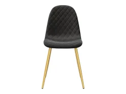 Juego de 2 sillas de comedor de terciopelo negro