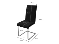 Juego de 2 sillas de comedor Silla de cocina Silla cantilever Silla tapizada Sil