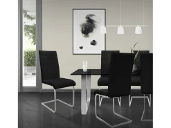 Juego de 2 sillas de comedor Silla de cocina Silla cantilever Silla tapizada Sil