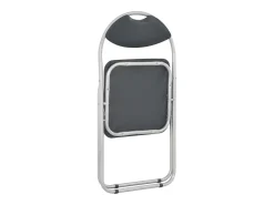 Juego de 2 Sillas de comedor plegables cuero sintético negro ES452794
