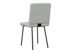 Juego de 2 sillas de comedor en terciopelo gris claro