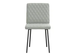Juego de 2 sillas de comedor en terciopelo gris claro
