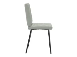 Juego de 2 sillas de comedor en terciopelo gris claro