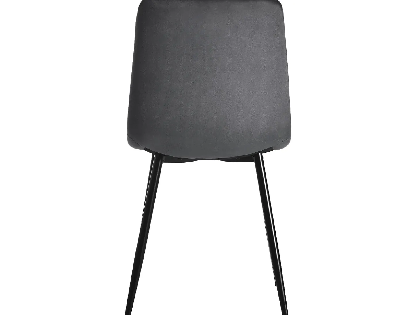 Juego de 4 sillas de comedor - sillas de salón con respaldo - asiento de terciopelo y patas de metal - gris