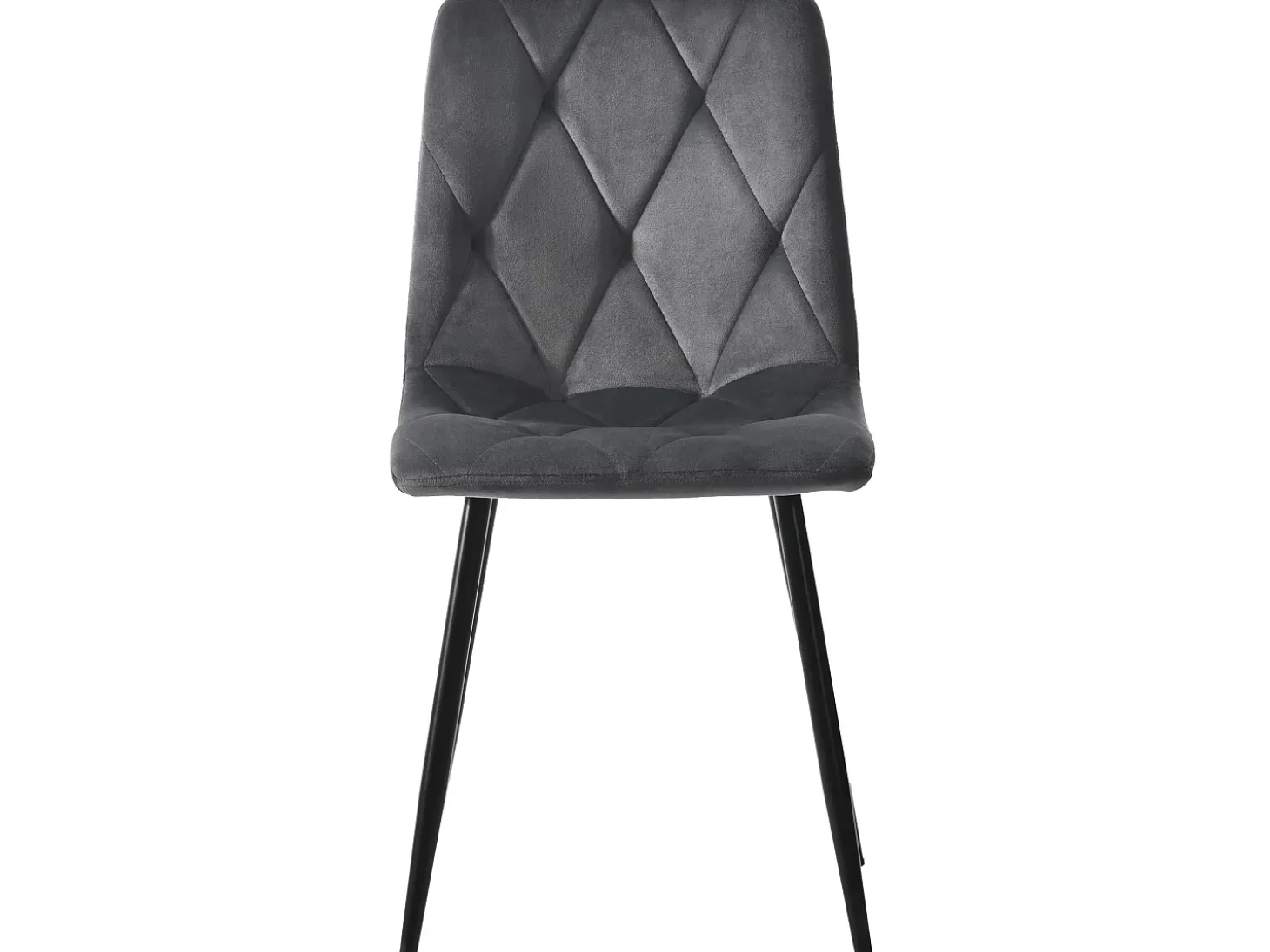 Juego de 4 sillas de comedor - sillas de salón con respaldo - asiento de terciopelo y patas de metal - gris