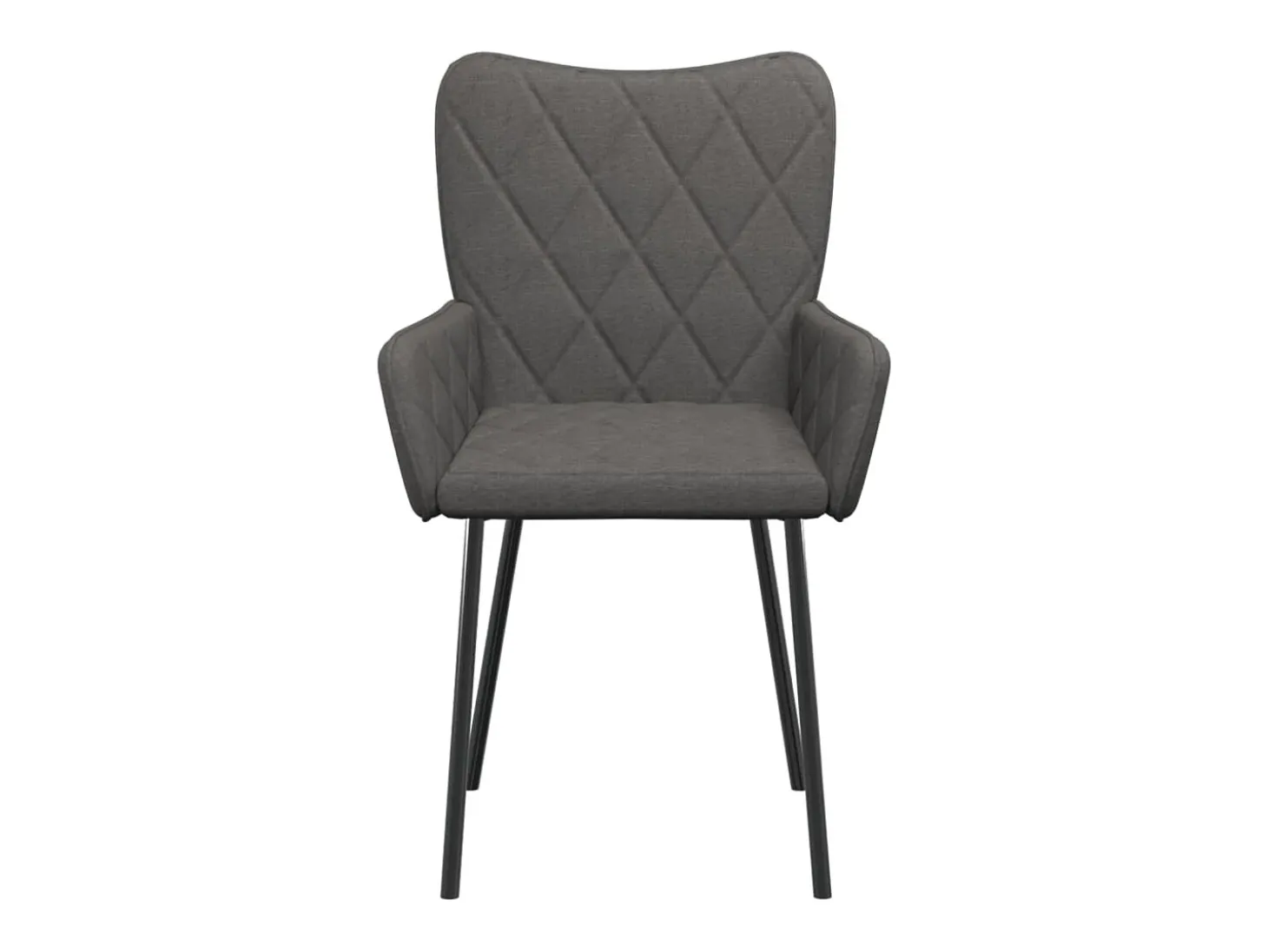 Juego de 2 Sillas de comedor tela gris oscuro ES609836