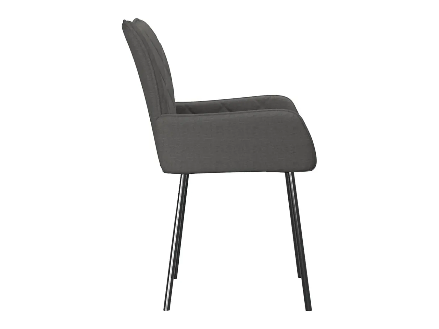 Juego de 2 Sillas de comedor tela gris oscuro ES609836