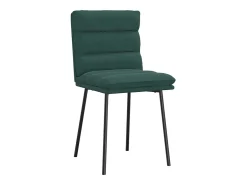 Juego de 2 sillas de comedor de terciopelo verde oscuro