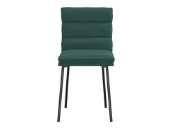 Juego de 2 sillas de comedor de terciopelo verde oscuro