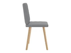 Juego de 2 sillas de comedor de tela gris claro