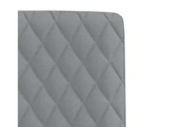 Juego de 2 sillas de comedor de tela gris claro