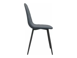 Juego de 2 Sillas de comedor terciopelo gris oscuro ES148420