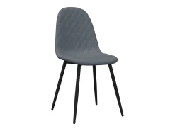 Juego de 2 Sillas de comedor terciopelo gris oscuro ES148420