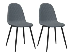 Juego de 2 Sillas de comedor terciopelo gris oscuro ES148420