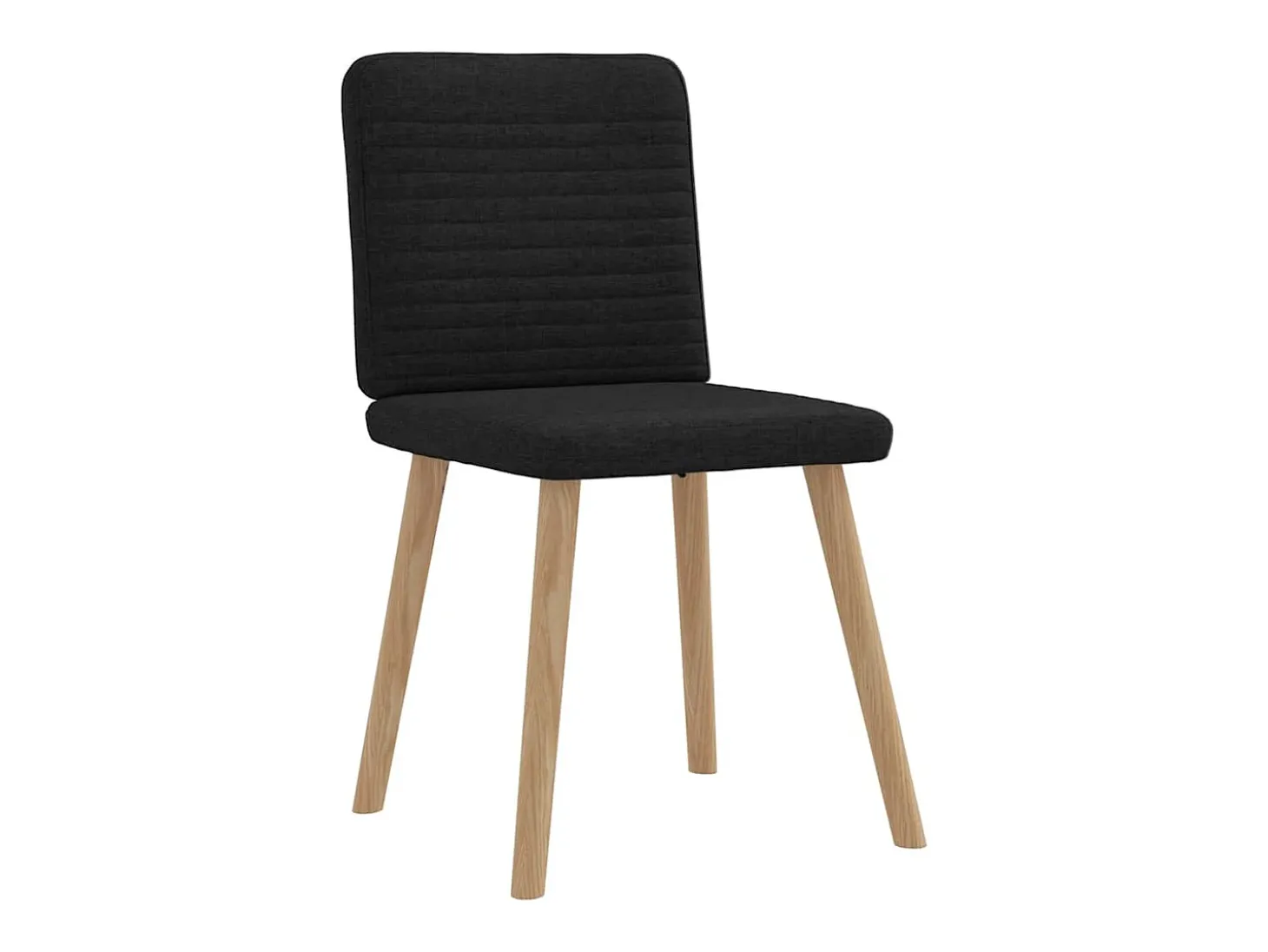 Juego de 4 sillas de comedor de tela negra