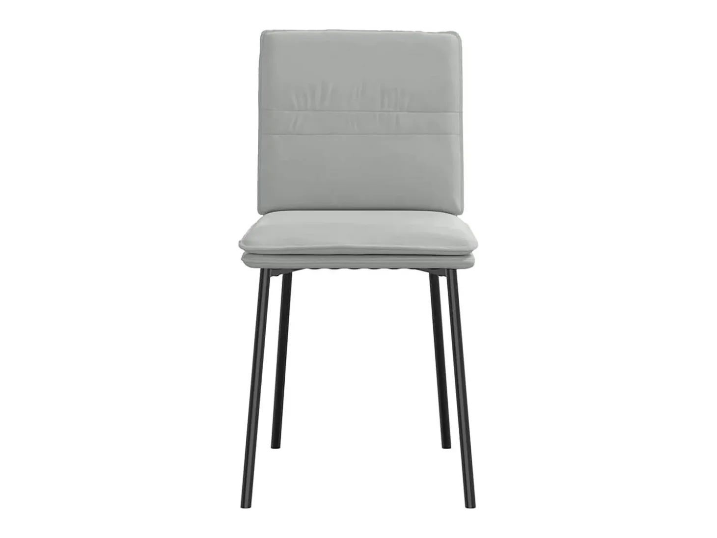 Juego de 4 sillas de comedor de terciopelo gris claro