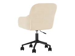 Juego de 2 sillas de comedor giratorias de terciopelo color crema