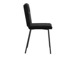 Juego de 2 sillas de comedor de terciopelo negro