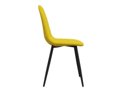 Juego de 4 Sillas de comedor terciopelo amarillo mostaza ES821613
