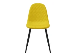 Juego de 4 Sillas de comedor terciopelo amarillo mostaza ES821613