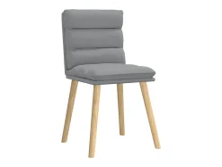 Juego de 6 sillas de comedor de tela gris claro