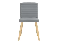 Juego de 4 sillas de comedor de tela gris claro