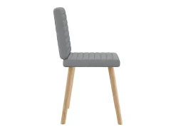 Juego de 4 sillas de comedor de tela gris claro