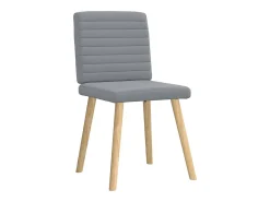 Juego de 4 sillas de comedor de tela gris claro