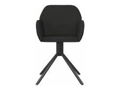 Juego de 2 Sillas de comedor giratorias terciopelo negro ES549546