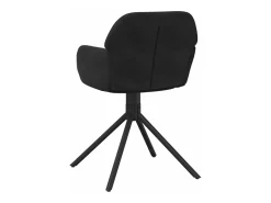 Juego de 2 Sillas de comedor giratorias terciopelo negro ES549546