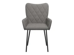 Juego de 2 Sillas de comedor giratorias tela gris claro ES764621