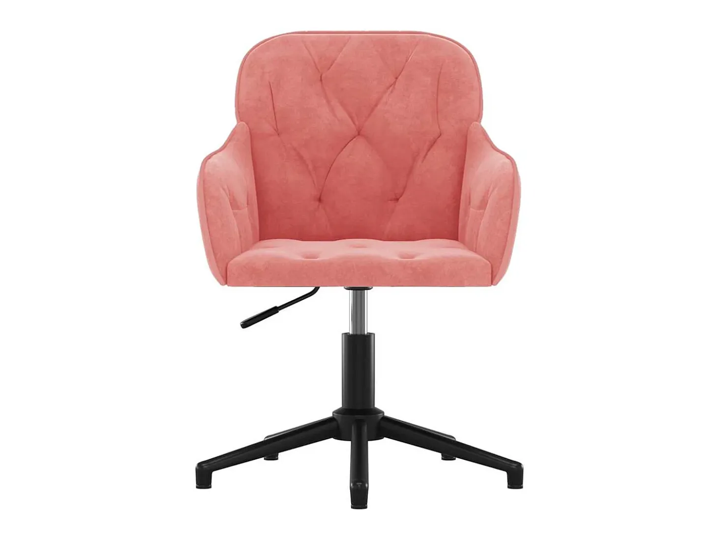 Juego de 2 sillas de comedor giratorias de terciopelo rosa