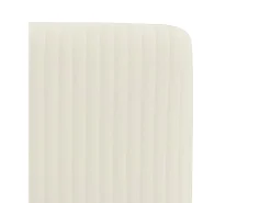 Juego de 2 sillas de comedor de terciopelo crema