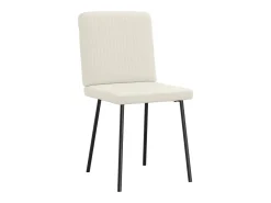 Juego de 2 sillas de comedor de terciopelo crema
